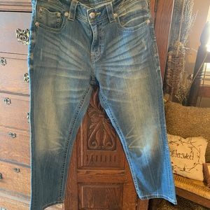 Miss Me crop boyfriend capri